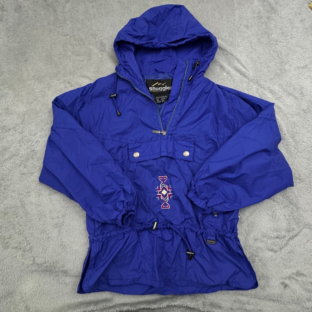 Snuggler Ski Jacket Women's Size 8 Blue Quarter Zip‎ Pullover Light weight